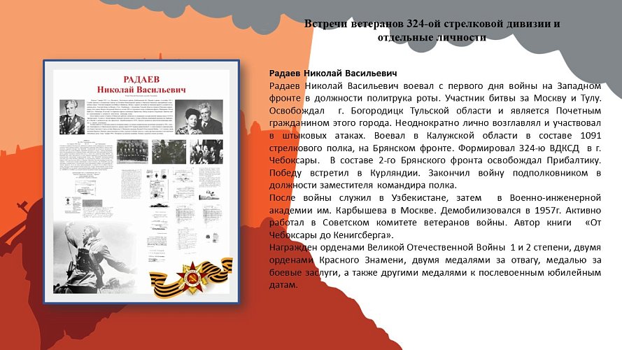 «Формирование 324-ой ВДКСД на Чувашской земле и боевому пути дивизии во время Великой Отечественной войны»
